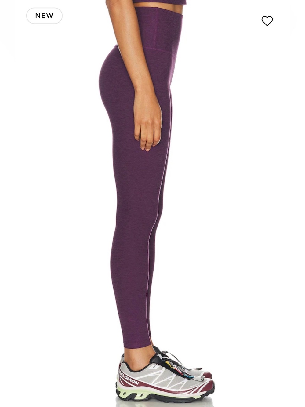 NWT Beyond Yoga Set: Raise The Barre Tank & Midi Legging Eggplant Purple Heather - Picture 7 of 10